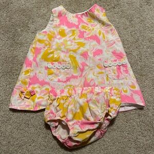 Pink and yellow Lilly Pulitzer baby outfit